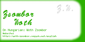 zsombor woth business card